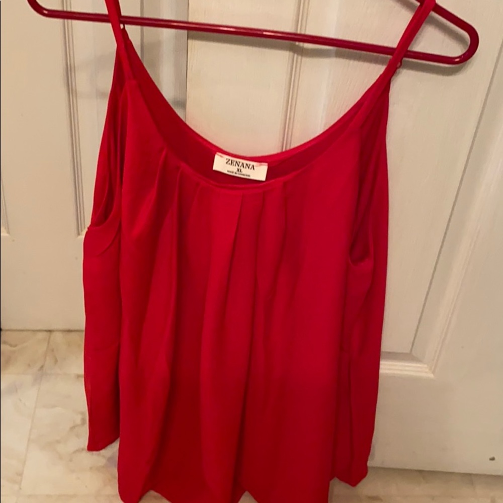 Ladies Sz XL red tanktop